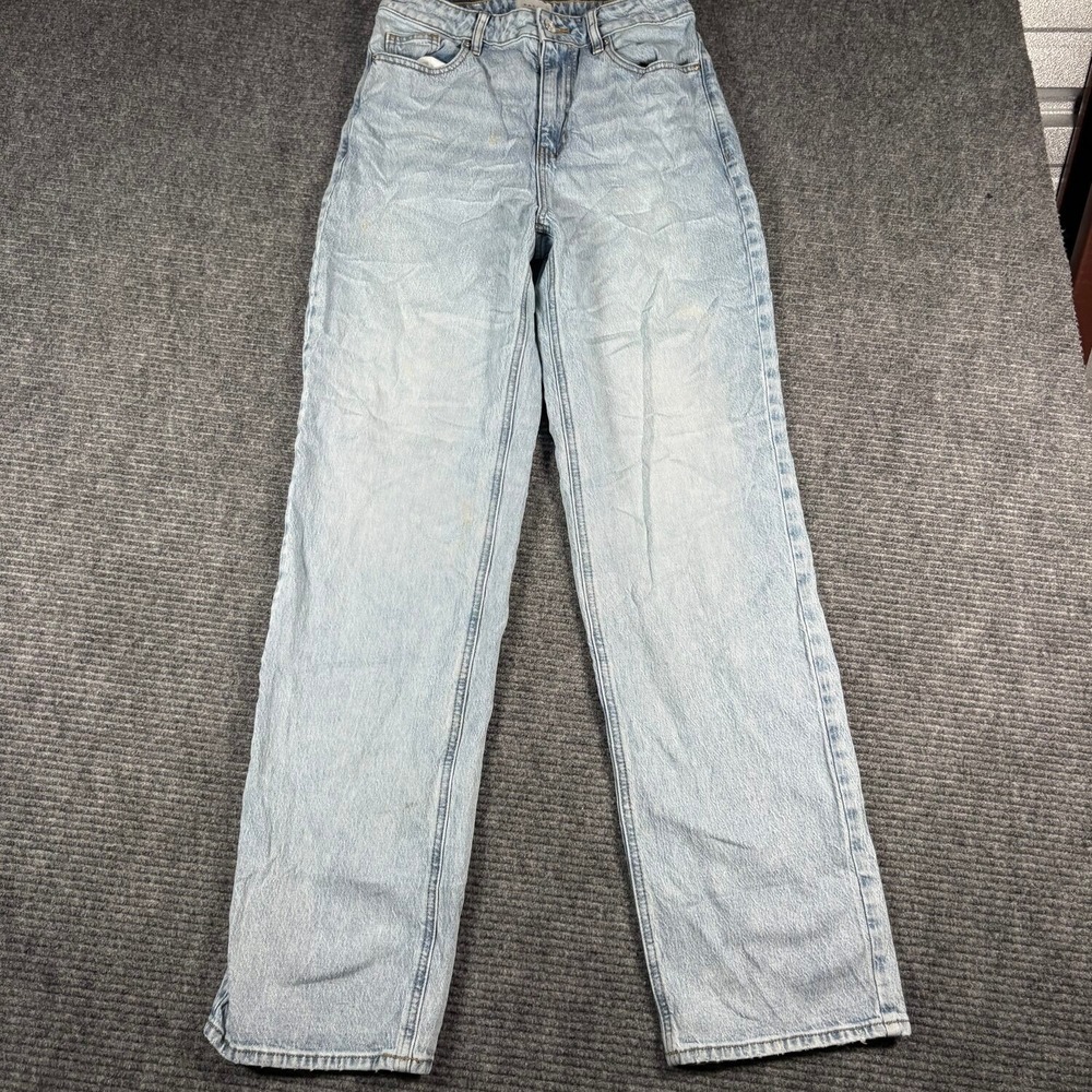 PacSun Dad Jean Womens 28 Light Wash Good High Rise Relaxed Straight Cotton